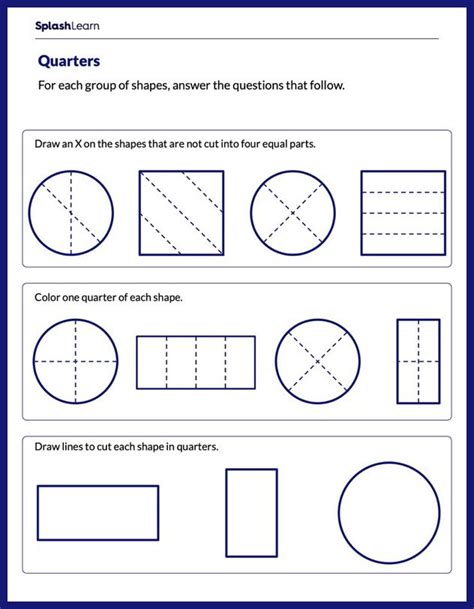 Identify Quarters Worksheet