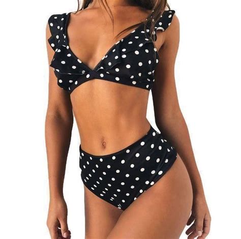 Neuer Bikini Schwarz Weiss Polka Dot Gr S Kaufen Auf Ricardo