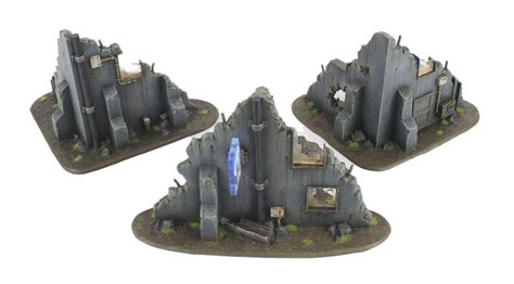 War World Gaming War Torn City Ruined Buildings Barricades And Rubble