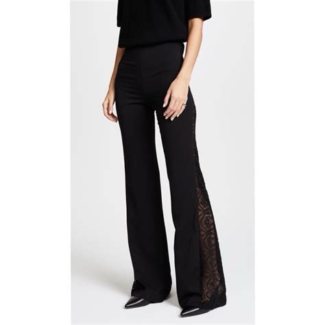 Alice Olivia Pants And Jumpsuits Alice And Olivia Black Lace Flared