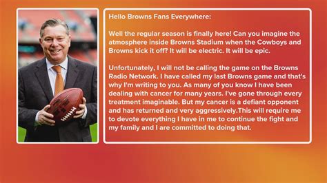 Jim Donovan steps down as radio voice for Cleveland Browns amid cancer ...