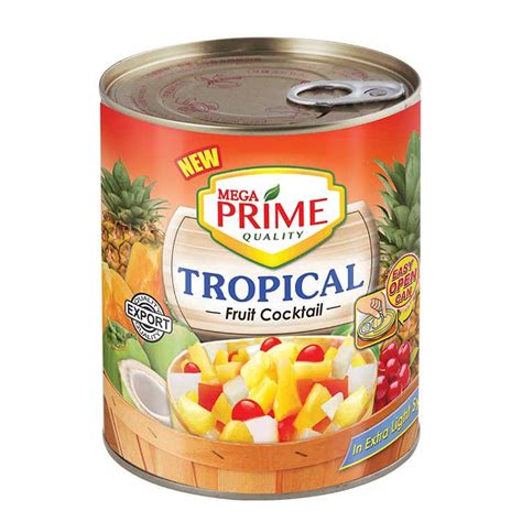 Mega Prime Tropical Fruit Easy Open Can In Extra Light Syrup 822g Shopee Malaysia