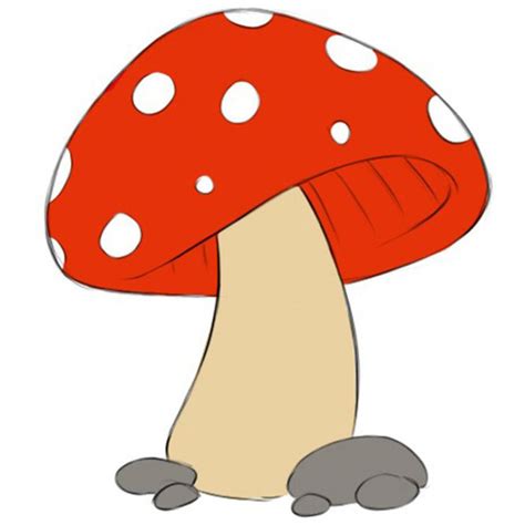 How To Draw A Mushroom For Kids