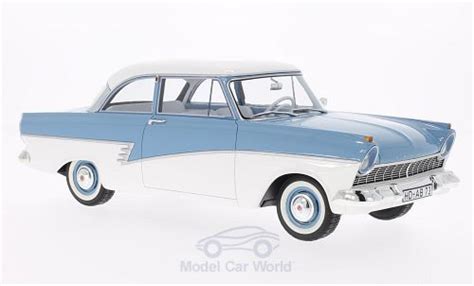 Modellautos Ford Taunus Bos Models M P Blau Weiss