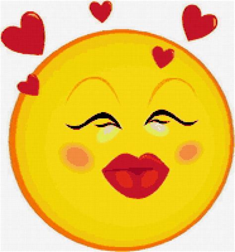 Схема вышивки «Смайл поцелуй» - Вышивка крестом