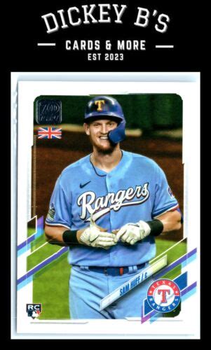 2021 Topps UK Edition 57 Sam Huff Texas Rangers Rc EBay