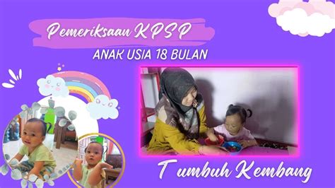 Pemeriksaan Kpsp Tumbuh Kembang Anak Usia 18 Bulan Youtube