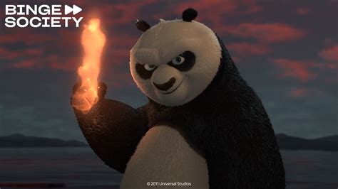 Kung Fu Panda 2 Po Plays Around With Shens Mortal Weapon Cartoon