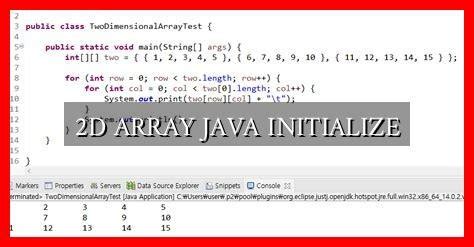 2D ARRAY JAVA INITIALIZE Wadaef