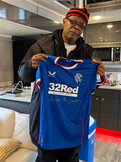 Samuel L Jackson spotted with Rangers jersey as Hollywood A-lister