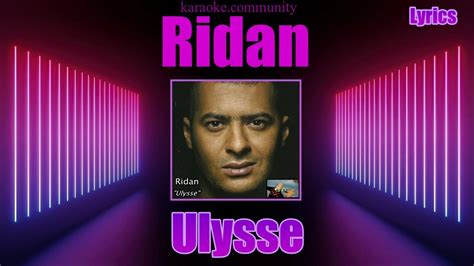 Lyrics Ridan Ulysse YouTube