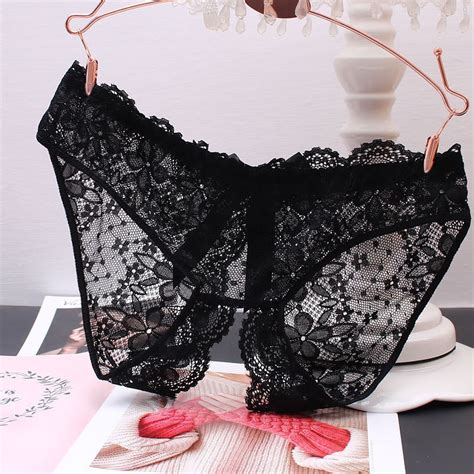 Jual Sexy G String Open Lingerie Crotch Thongs Lace Pantie Briefs C Shopee Indonesia