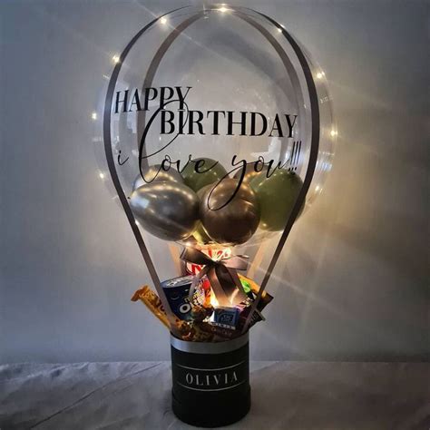 Popxstar Led Party Hot Air Balloon Bouquet Gift Surprise Tool Bopo Box