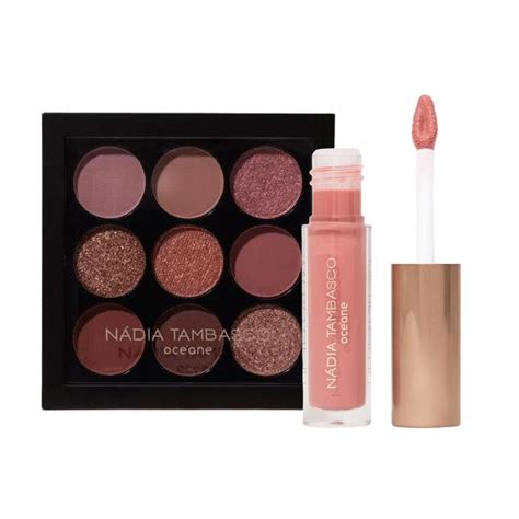 Kit Océane Nadia Tambasco Paleta To Go Nude 7 2g Brilho Labial Rosa 1 8 ÚNICO Renner