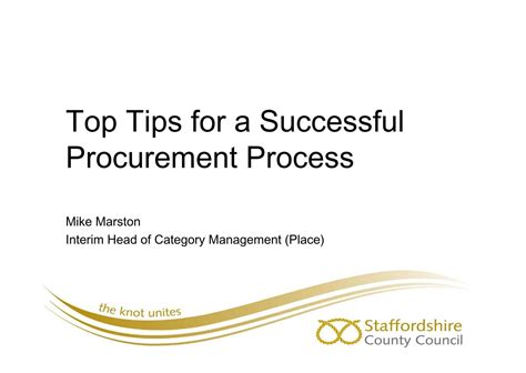 2 Top Tips For A Successful Procurement Process Mike Marston