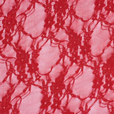 Cali Fabrics White Floral Stretch Lace