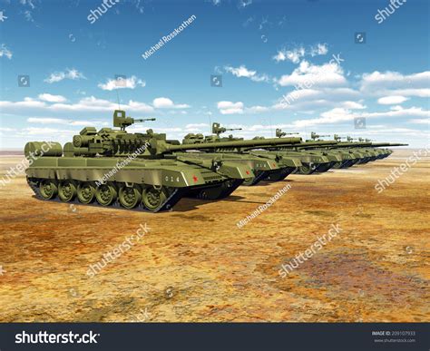 Russian Main Battle Tank Computer Generated Stock Illustration ...