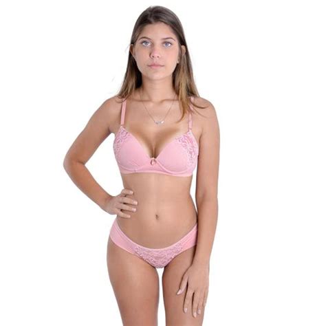 Conjunto Lingerie Feminino Modelo Tanga Renda Toque Secreto Conjunto De Lingerie