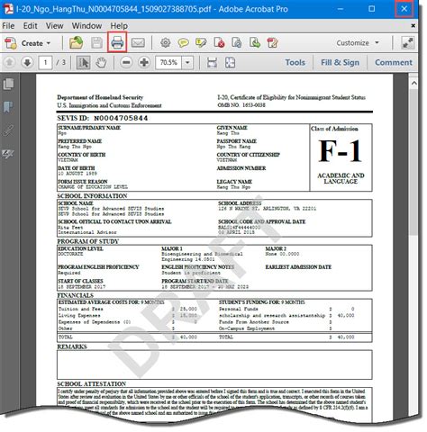 Reprint Form I-20 | Study in the States