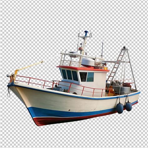 Premium Psd Fishing Boat On Transparent Background