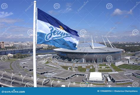 aerial view   flag  zenit  main football team  st
