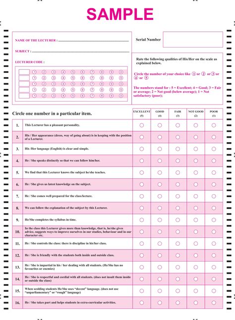 Omr Sheet Sample Sample Omr Answer Sheet Sample Omr Sheets