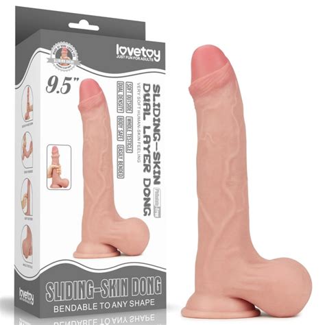 Dildo Dual Layer Sliding Skin Inch Sex Shop Aventuri Erotice Jucarii Erotice
