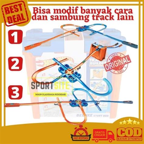 Promo Deluxe Stunt Box Track Builder Hot Wheels Set Jalan Belokan Hotwheels Diskon 23 Di Seller