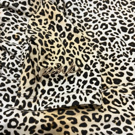 Victorias Secret Pink Cheetah Nude Bodysuit Small Leo Gem