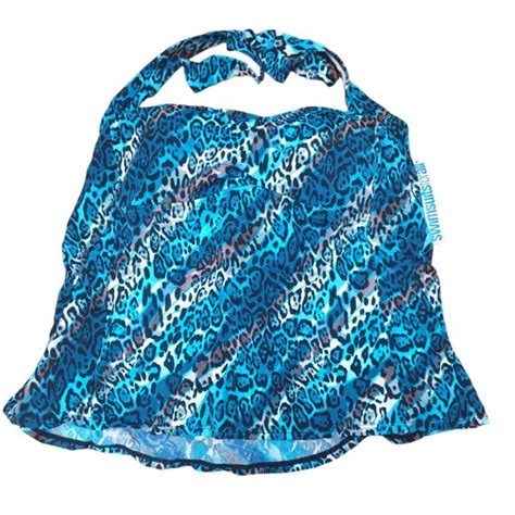Swimsuits For All Swim Swimsuits For All Shore Club Teal Leopar Top Bikini One Piece