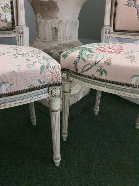 Proantic Paire Petites Chaises Style Louis Xvi