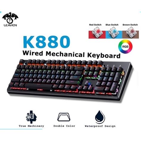 Leaven K K Mechanical Keyboard Key For Computer Hot Swappable Wired Gaming Keyboard