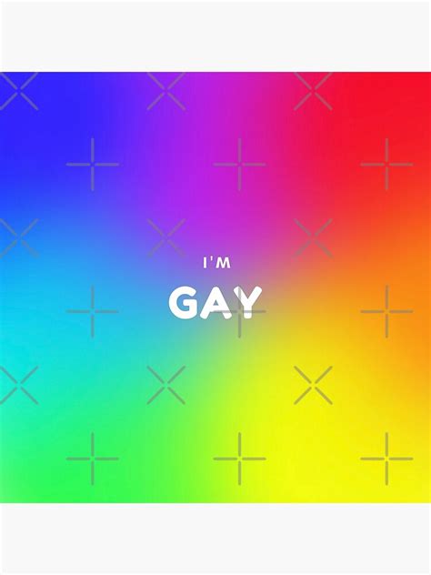 I M Gay Rainbow Design Rainbow Background With Text Poster For Sale By Fulcagay Redbubble