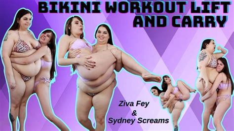 K Ziva Fey Bikini Workout Lift And Carry With Sydney Screams Ziva Zone Clips Sale