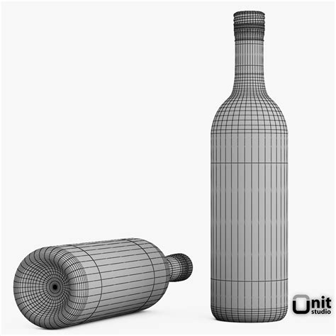 Chardonnay White Wine Bottle 3D Model CGTrader