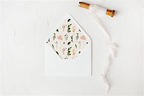 Botanical Sketch Envelope Liners – Truly Inspired Paper Co.