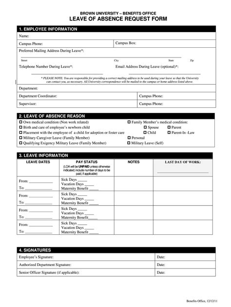 Leave Of Absence Form Fill Out Sign Online DocHub