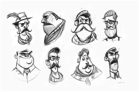 Character development sketches on Behance | Character design sketches ...