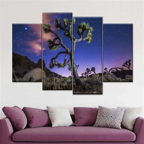 Joshua Tree Under Starry Sky Wall Art Photography