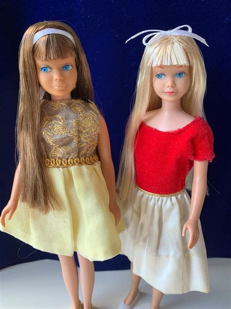 Vintage Barbie Skipper Dolls Blonde Brunette Jimbo OOAK Reroot Etsy
