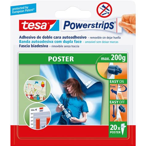 Tesa Powerstrips 20 Strisce Biadesive Poster