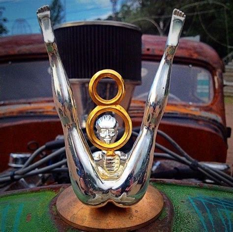 Nude V Lady Mascot Naked Women Hood Ornament Hot Rat Rod Vintage