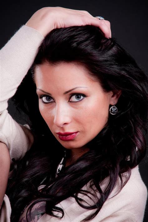 Beautiful Brunette Stock Image Image Of Gorgeous Alone 17679293