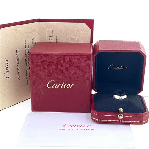 Cartier 3 Diamonds Love Ring 18kt White Gold For Sale At 1stdibs