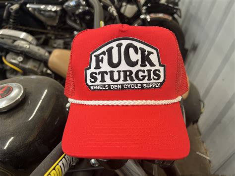 RD FUCK STURGIS HAT Rebels Den Cycle Supply