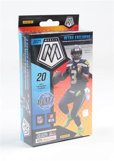 2021 Panini Mosaic Football Hanger Box With 20 Cards Pristine Auction