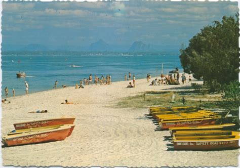 Sylvan Beach Featuring Pumicestone Passage And The Glasshouse Mountains