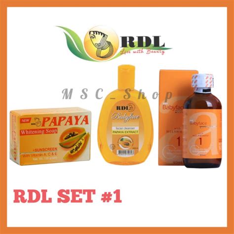 Rdl Set 1 Papaya Soapsunscreen Cleanser 150ml Rdl 1 60ml