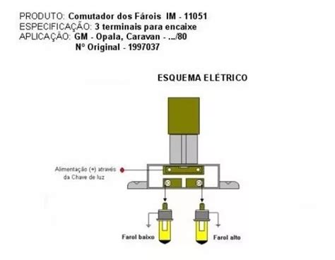 O Comutador Luz De Farol Gm Opala Caravan At Ano R Em