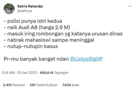 Cuitan Netizen Ini Jadi Viral Usai Beberkan Tugas Listyo Sigit Yang